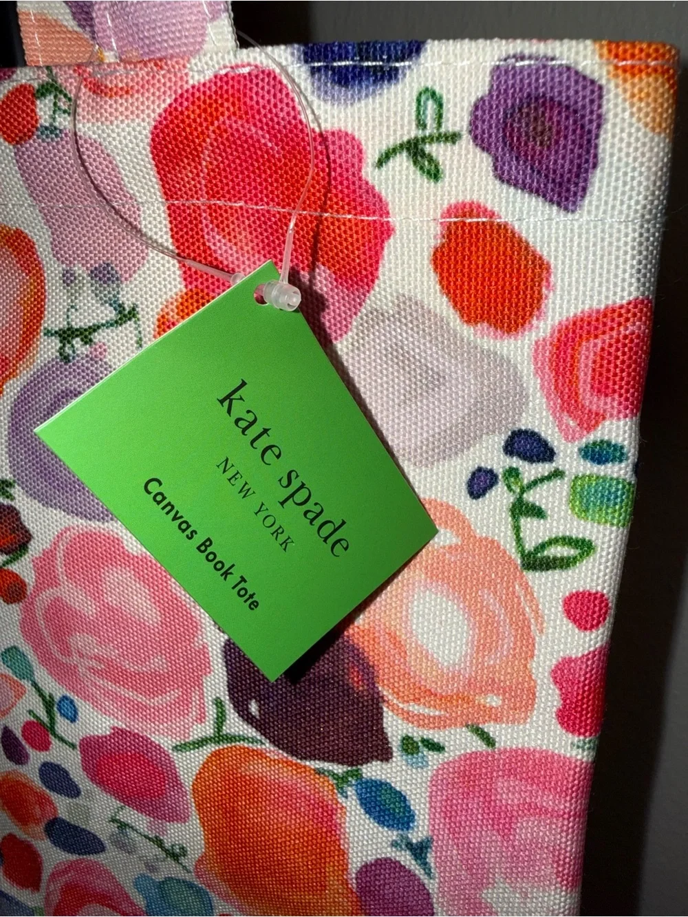 Kate Spade New York Floral Canvas Book Tote, NWT